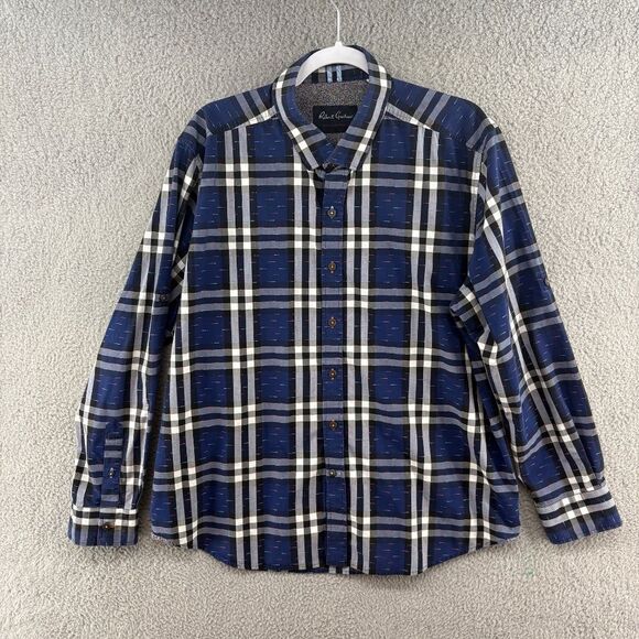 Robert Graham 2XL Tailored Fit Blue Plaid Button Down Shirt Modern Americana - Picture 1 of 12